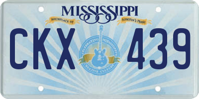 MS license plate CKX439