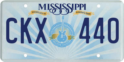 MS license plate CKX440