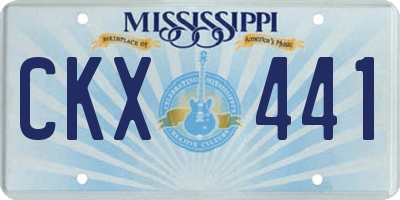 MS license plate CKX441