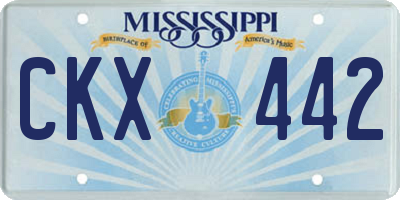 MS license plate CKX442
