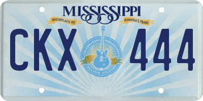 MS license plate CKX444