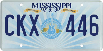 MS license plate CKX446
