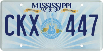 MS license plate CKX447