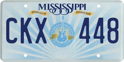MS license plate CKX448