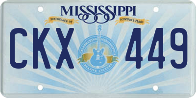 MS license plate CKX449