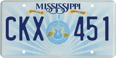 MS license plate CKX451