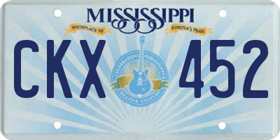 MS license plate CKX452
