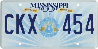 MS license plate CKX454