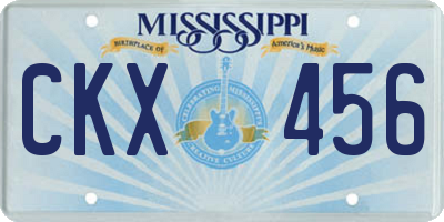 MS license plate CKX456