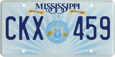 MS license plate CKX459