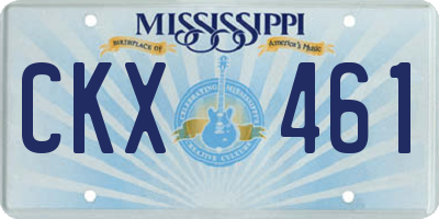 MS license plate CKX461