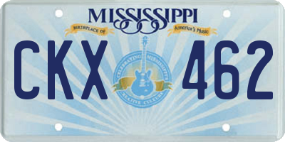 MS license plate CKX462