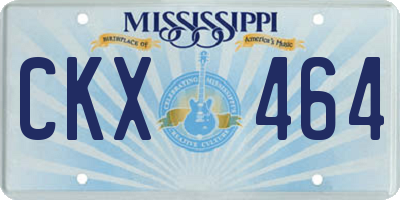 MS license plate CKX464