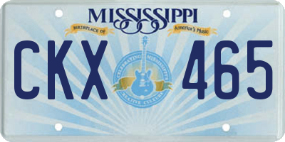MS license plate CKX465