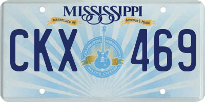 MS license plate CKX469