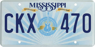 MS license plate CKX470