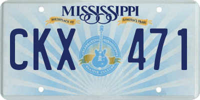 MS license plate CKX471