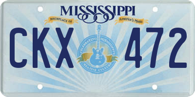 MS license plate CKX472