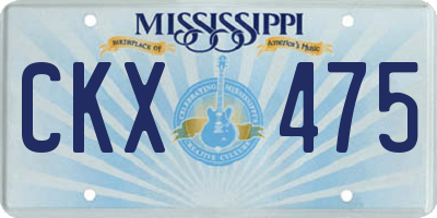 MS license plate CKX475