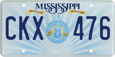 MS license plate CKX476