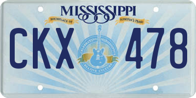 MS license plate CKX478