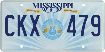 MS license plate CKX479