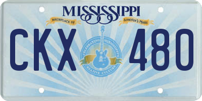 MS license plate CKX480