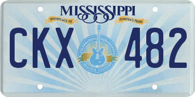 MS license plate CKX482