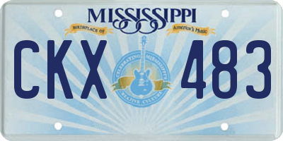 MS license plate CKX483