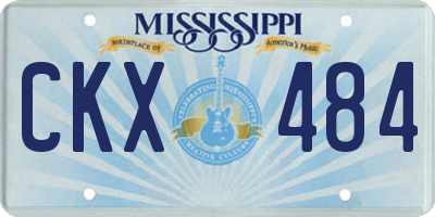 MS license plate CKX484