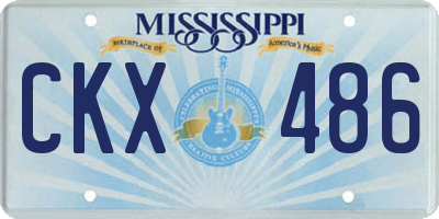 MS license plate CKX486