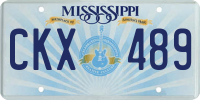 MS license plate CKX489