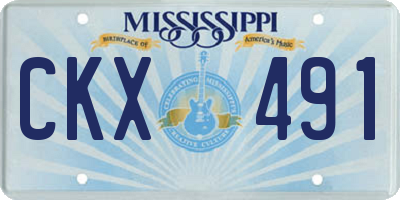 MS license plate CKX491