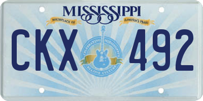 MS license plate CKX492