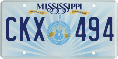 MS license plate CKX494