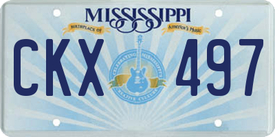 MS license plate CKX497