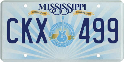 MS license plate CKX499