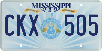 MS license plate CKX505
