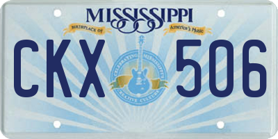 MS license plate CKX506
