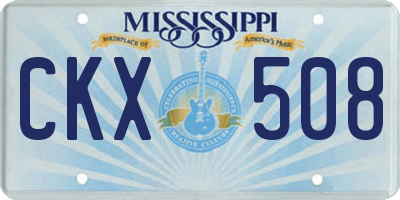MS license plate CKX508
