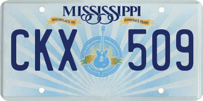 MS license plate CKX509