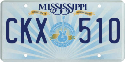MS license plate CKX510