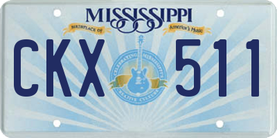 MS license plate CKX511