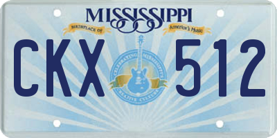 MS license plate CKX512