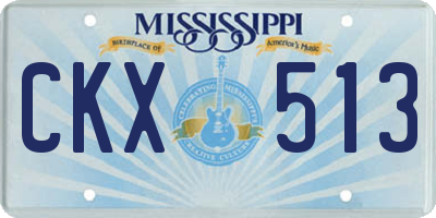 MS license plate CKX513