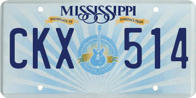 MS license plate CKX514