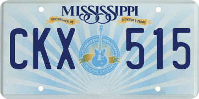 MS license plate CKX515