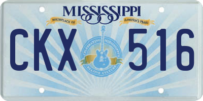 MS license plate CKX516