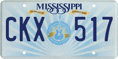 MS license plate CKX517