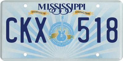 MS license plate CKX518